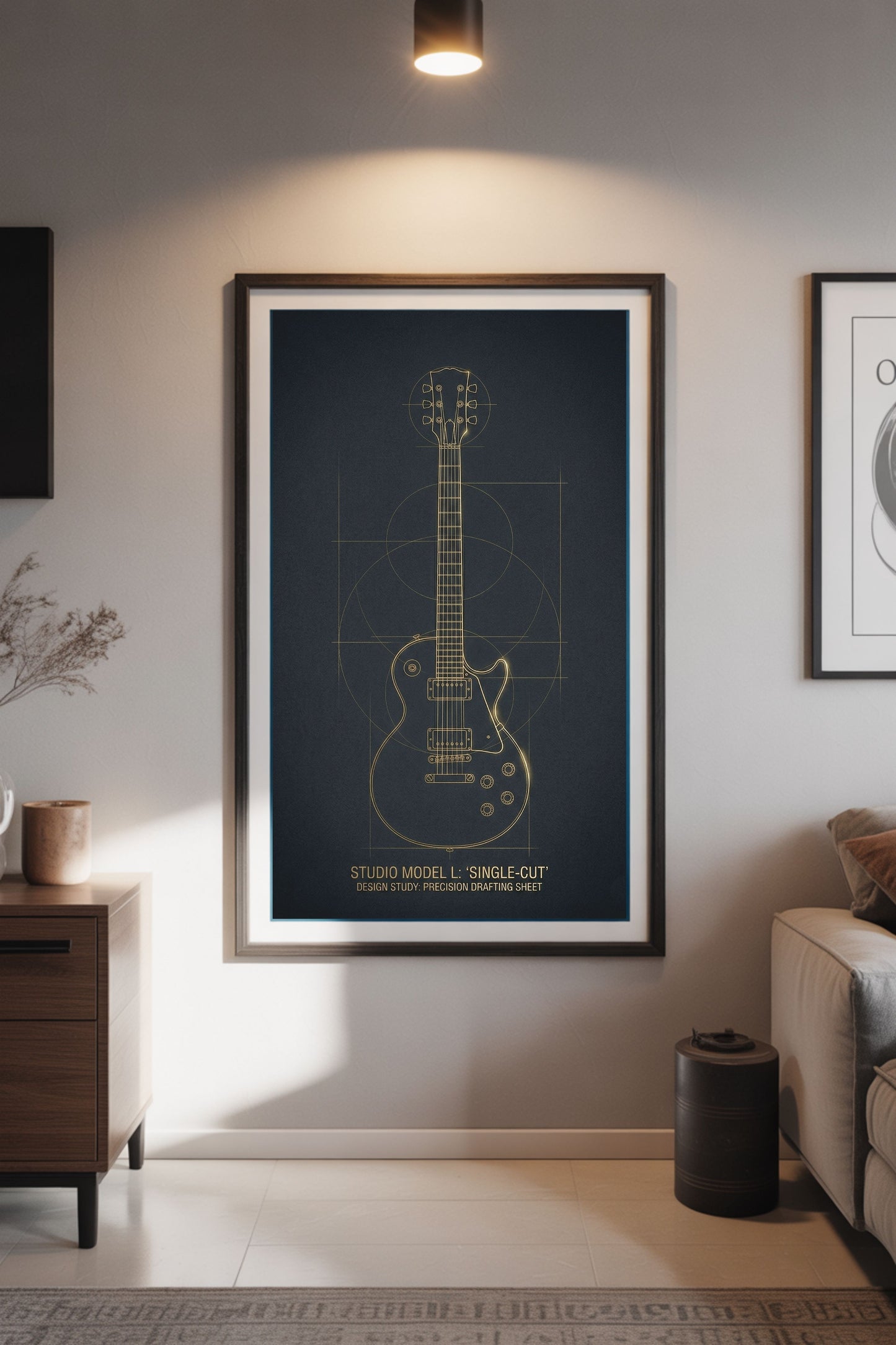 Les Paul Gold Line Guitar Print