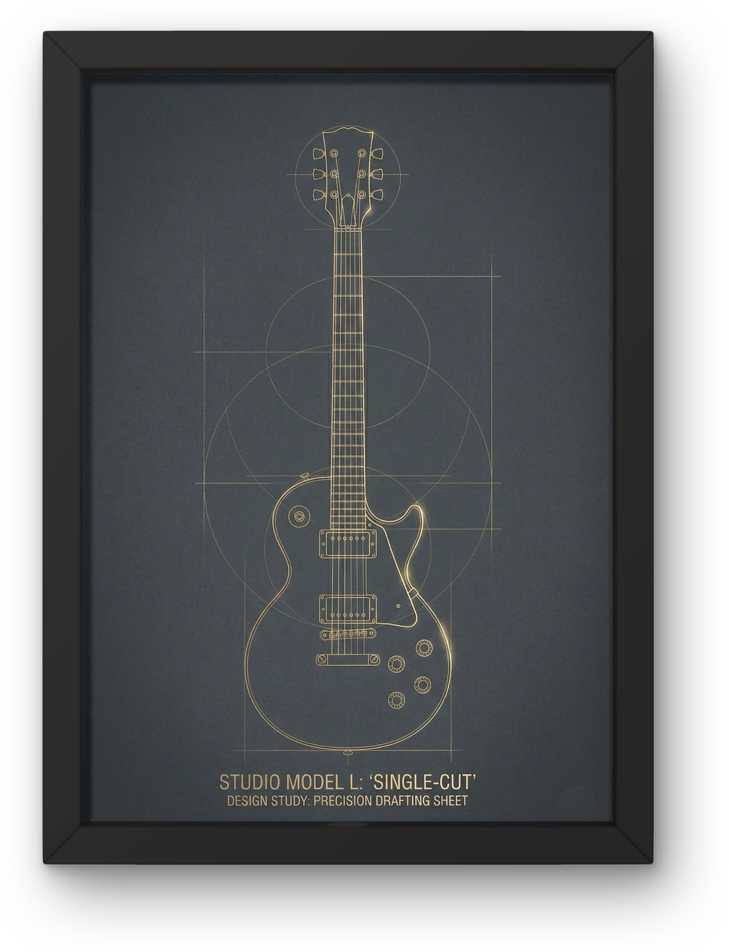 Les Paul Gold Line Guitar Print