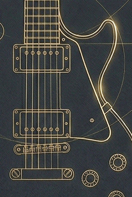 Les Paul Gold Line Guitar Print