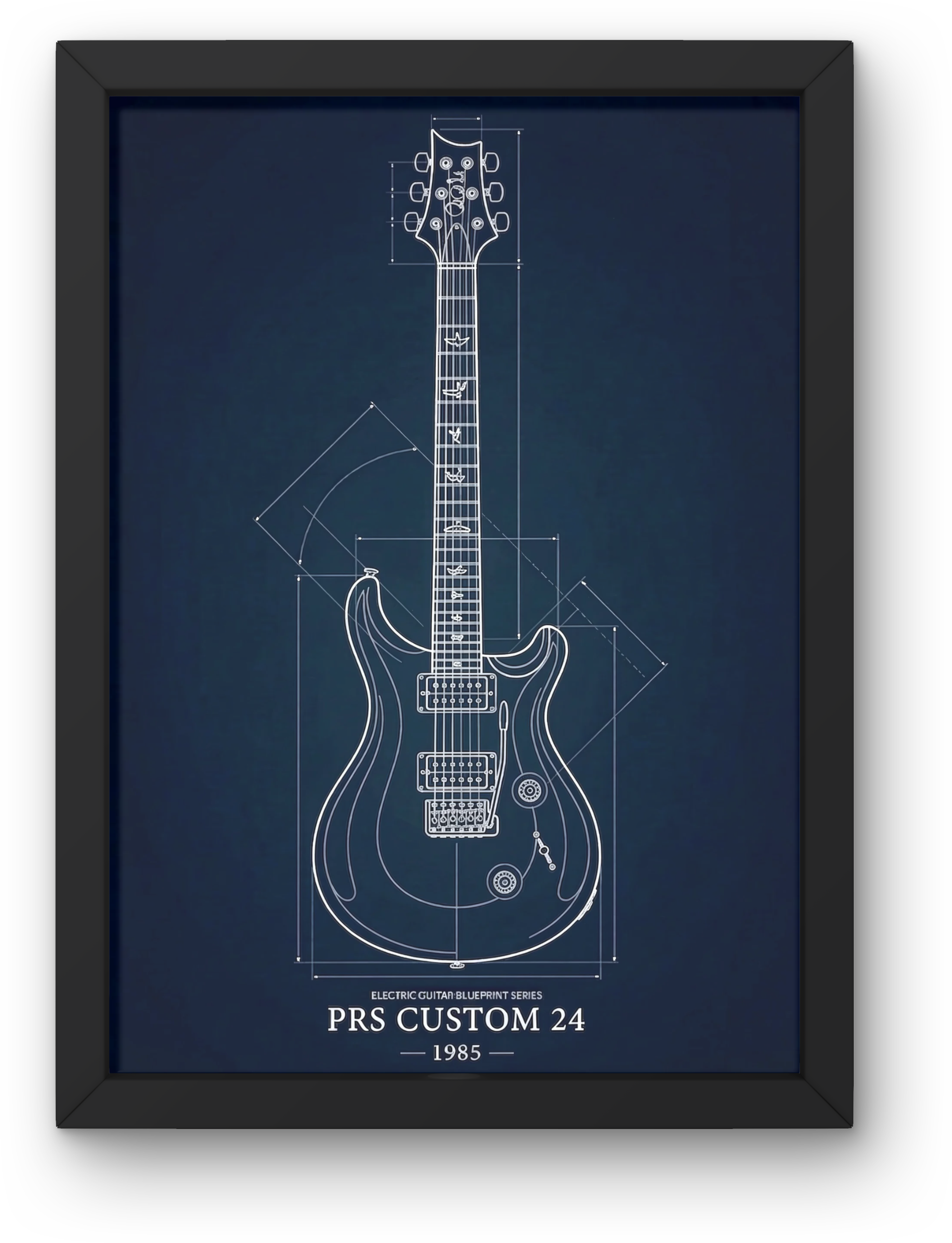 PRS Custom 24 Blueprint Poster (1985) – Guitar Wall Art – Guitar Prints ...